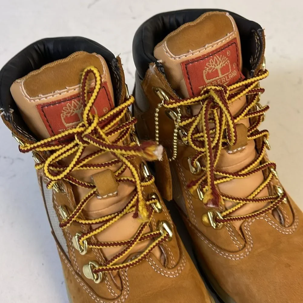 TIMBERLAND FIELD BOOT WHEAT NUBUCK Boys Size 2.5 Kids Style 15845